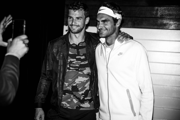 El tenista bulgaro GRIGOR DIMITROV junto al Suizo ROGER FEDERER