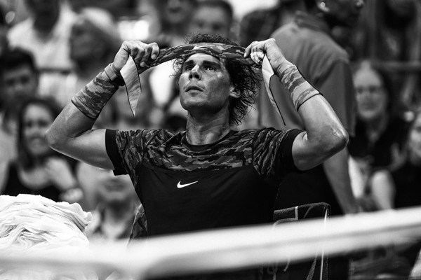 RAFAEL NADAL en el estadio Arthur Ashe